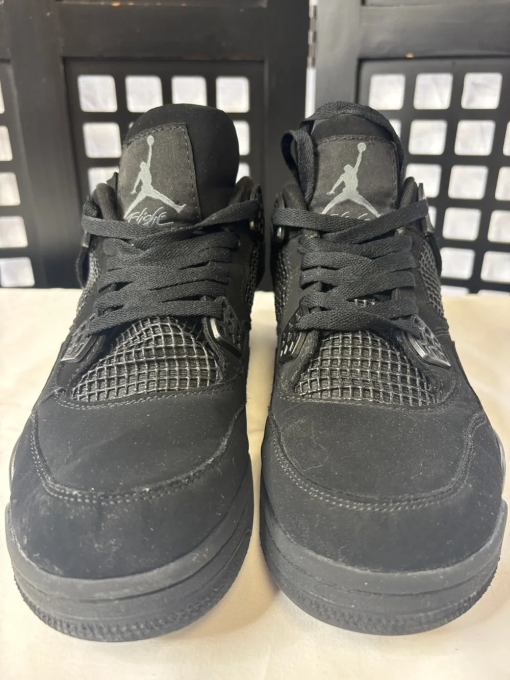 🖤 Nike Air Jordan Retro Black Cat Men's 8.5 405452-010 All Black Sneakers 🖤 - Picture 2 of 12